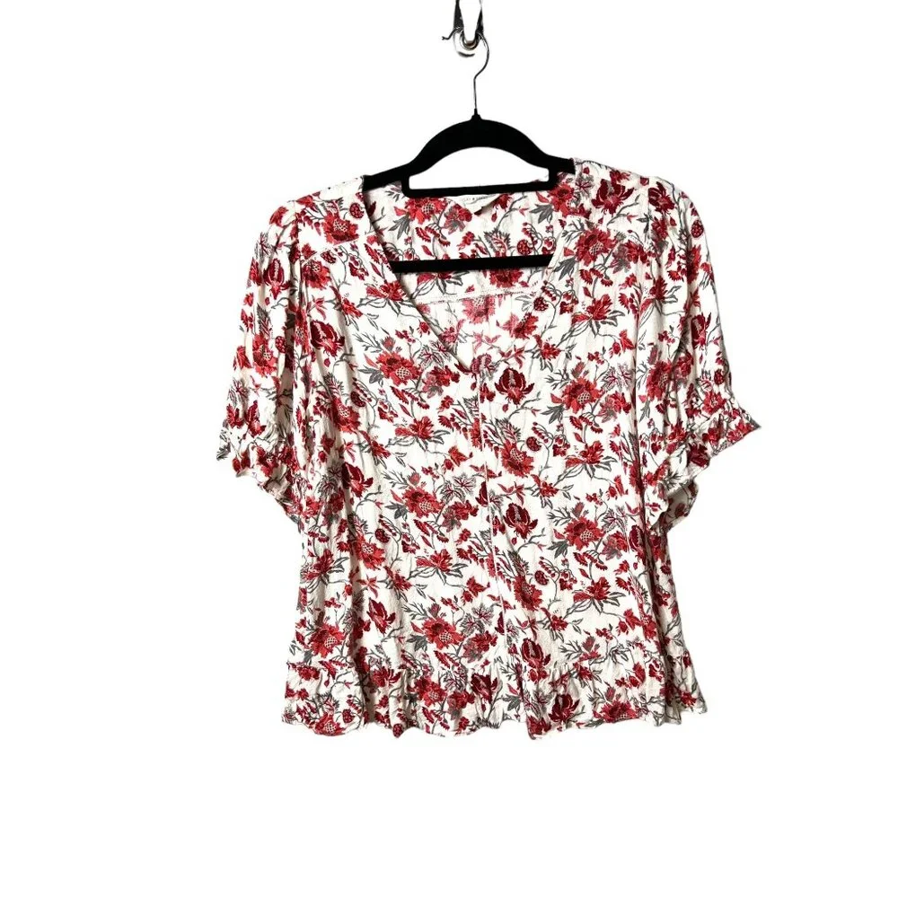 Lucky brand floral top women’s size medium